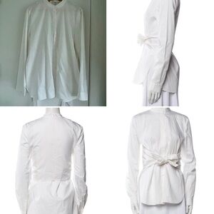 Tibi White Button Down Shirt